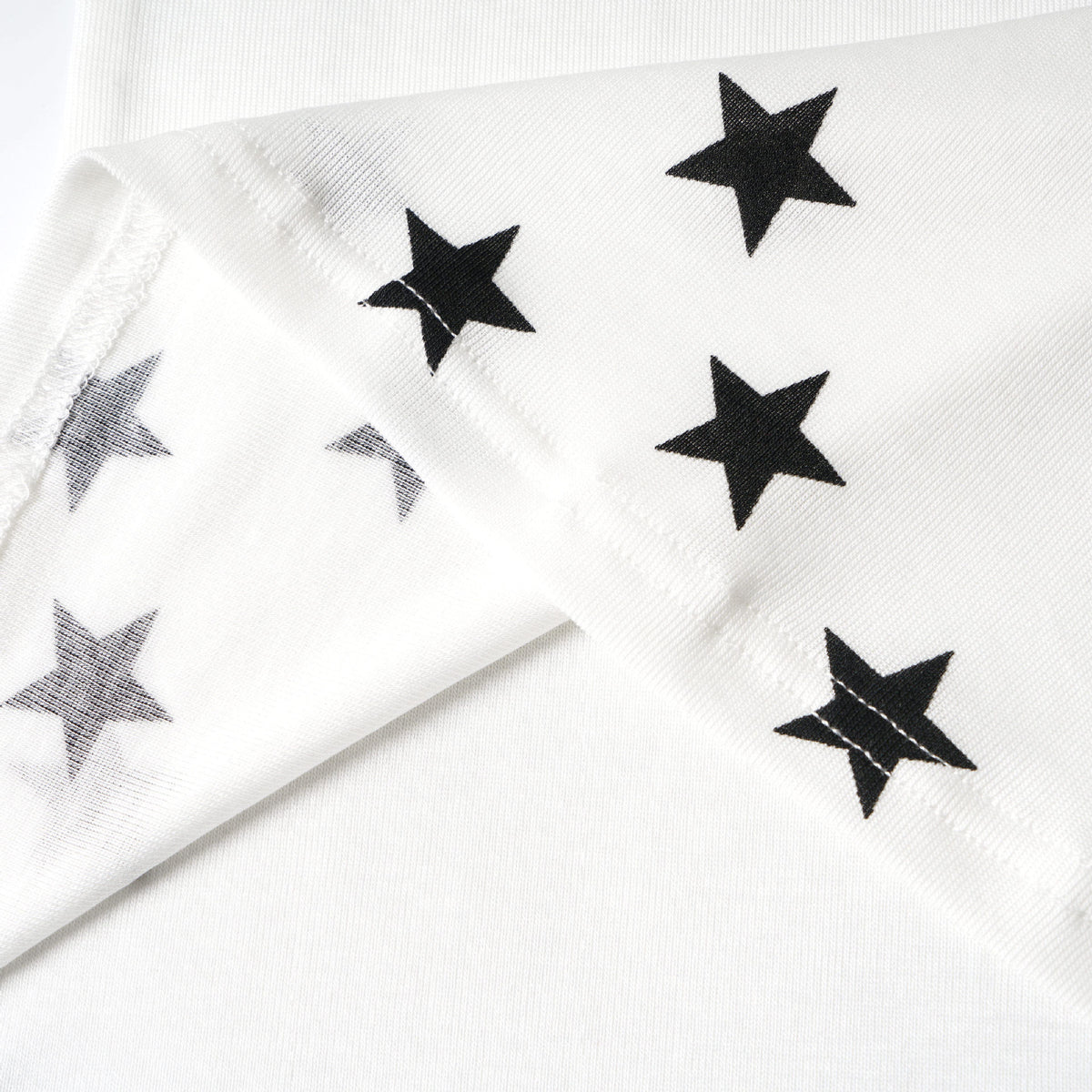 Sweet Cool Star Letter Print Long Sleeve Off-Shoulder T-Shirt